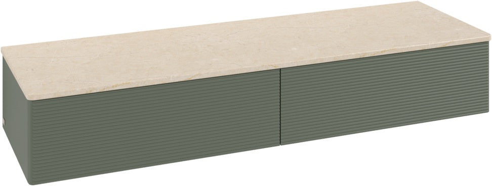 Villeroy & Boch Sideboard Antao K42103 1600 mm Anthracite Matt Lacquer mit Marmor-Abdeckplatte