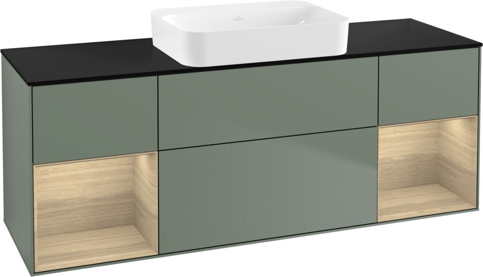 Villeroy & Boch Finion Waschbeckenunterschrank 1600 mm Glossy White Lacquer mit Beleuchtung