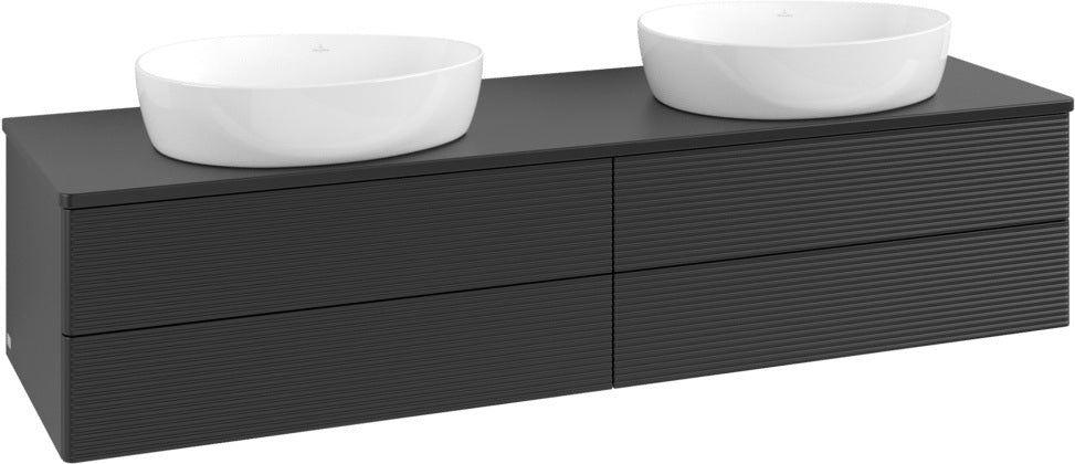 Villeroy & Boch Antao Waschbeckenunterschrank 1600 mm Anthrazit Matt Lackiert mit 4 Auszügen
