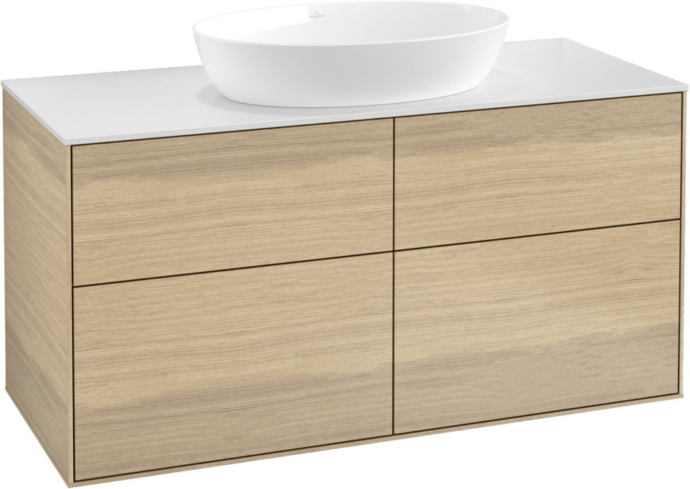 Villeroy & Boch Finion Waschbeckenunterschrank 1000 mm Glossy White Lacquer mit Beleuchtung