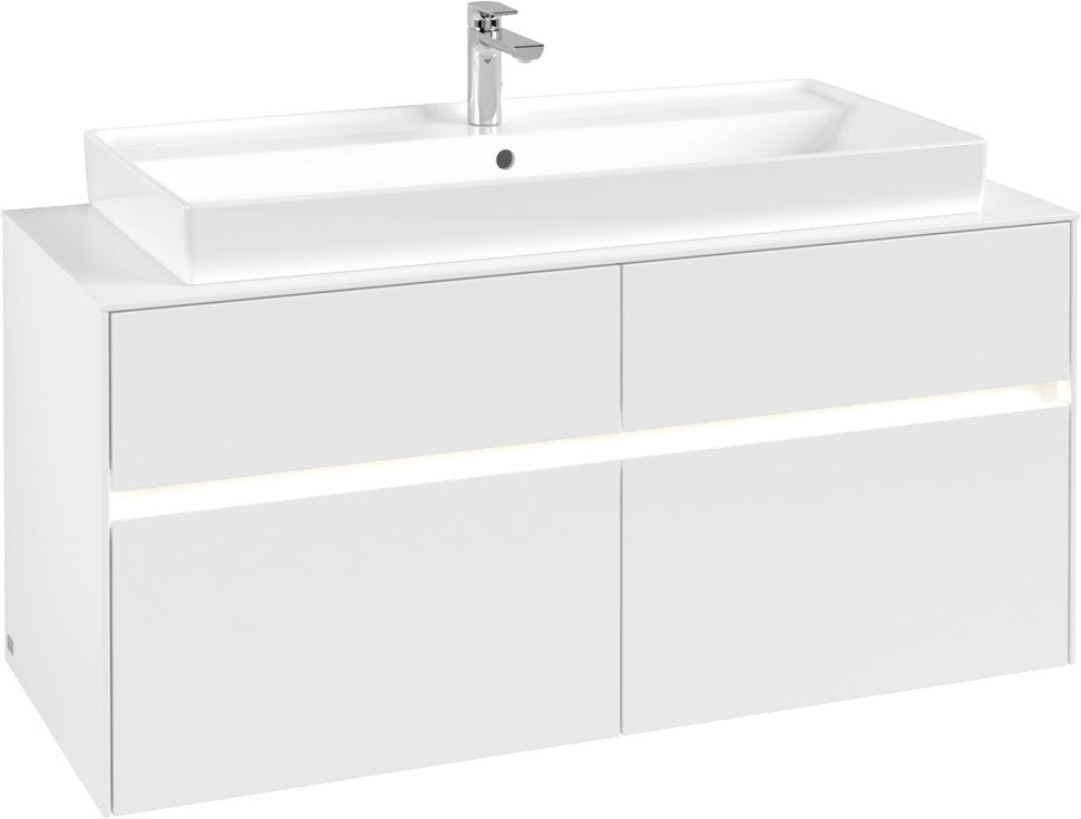 Villeroy & Boch Waschtischunterschrank Collaro C091 B0 1200 mm White Matt mit Beleuchtung