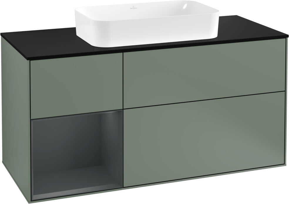 Villeroy & Boch Finion Waschtischunterschrank 1200 mm Glossy White Lacquer mit LED-Beleuchtung