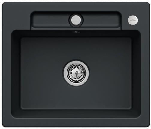 Villeroy & Boch Einbauspüle Siluet 60 S TitanCeram Ebony CeramicPlus 600x510mm