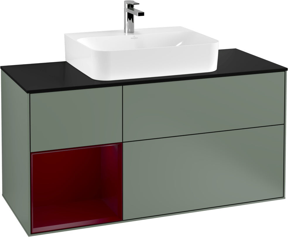 Villeroy & Boch Finion Waschbeckenunterschrank 1200 mm Glossy White mit Beleuchtung