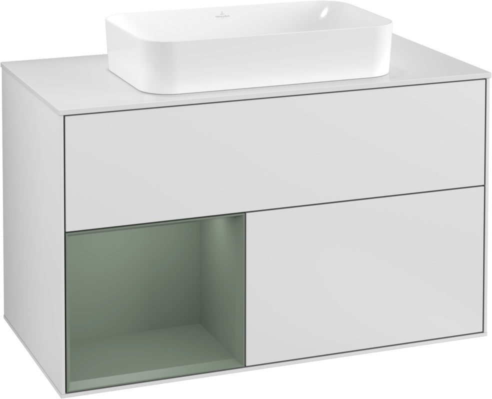 Villeroy & Boch Waschtischunterschrank Finion G241GF Glossy White Lacquer 1000 mm mit Beleuchtung