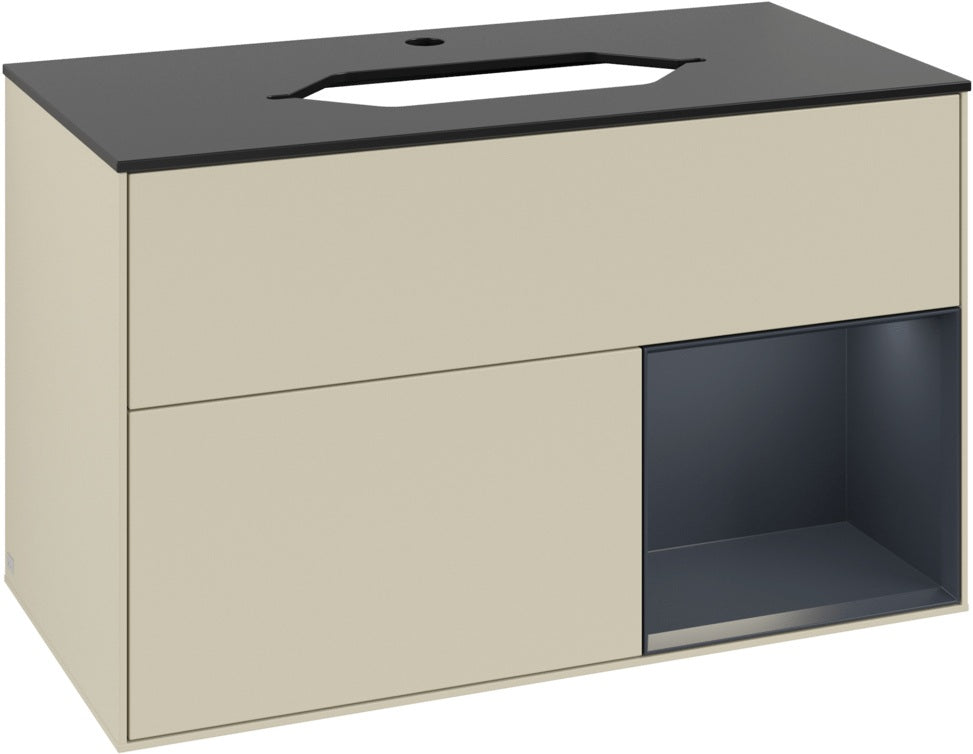 Villeroy & Boch Waschtischunterschrank Finion F252G 1000 mm Glossy White Lacquer mit LED-Beleuchtung