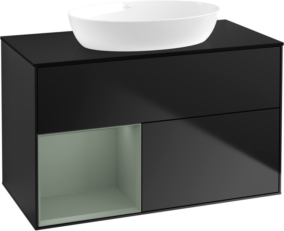 Villeroy & Boch Waschtischunterschrank Finion FA12G 1000 mm Glossy White Lacquer mit Beleuchtung