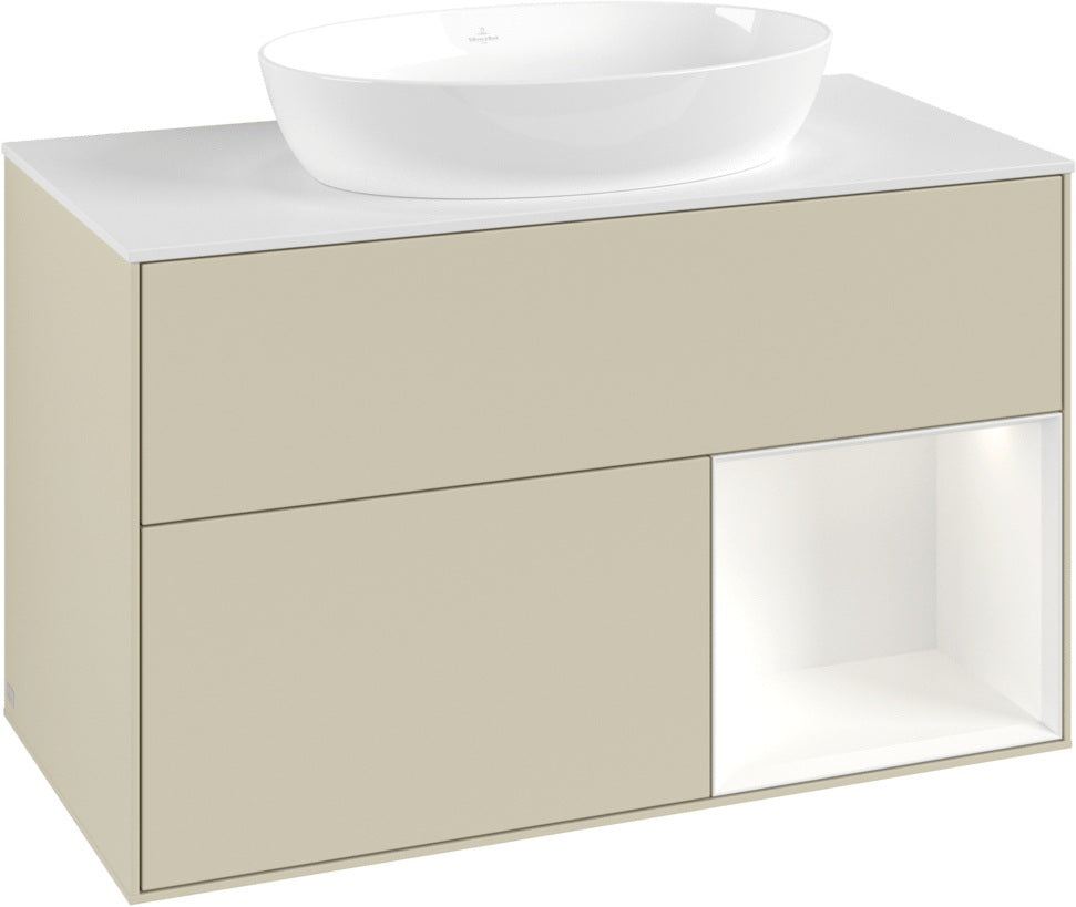 Villeroy & Boch Finion Waschtischunterschrank FA21GFGF 1000 mm Glossy White Lacquer