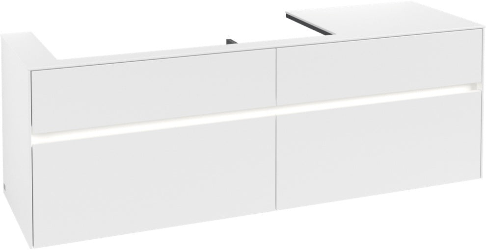 Villeroy & Boch Waschtischunterschrank Collaro C029 B0 1600 mm White Matt mit LED-Beleuchtung