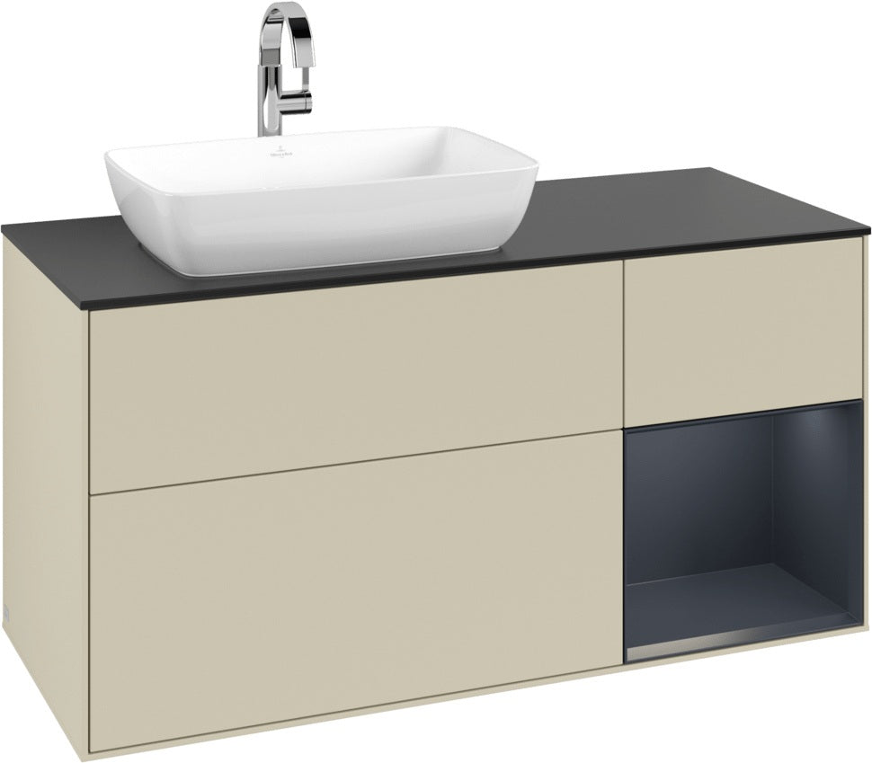Villeroy & Boch Finion Waschbeckenunterschrank 1200 mm Glossy White Lacquer mit LED-Beleuchtung