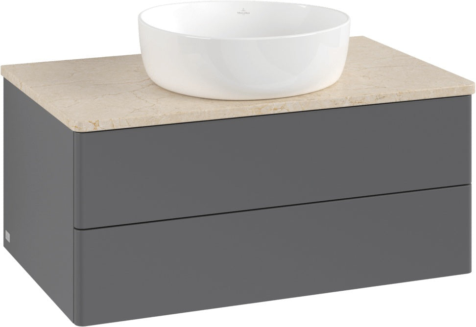 Villeroy & Boch Antao Waschbeckenunterschrank 800 mm Anthracite Matt mit LED-Beleuchtung