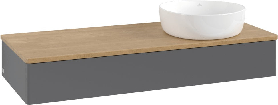 Villeroy & Boch Waschtischunterschrank Antao 1200 mm Anthrazit Matt mit LED-Auszugsbeleuchtung