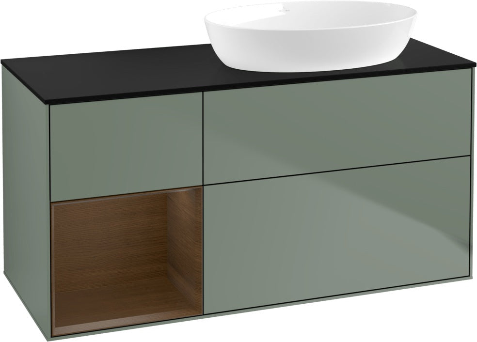 Villeroy & Boch Waschtischunterschrank Finion FA42G 1200 mm Glossy White Lacquer mit Beleuchtung