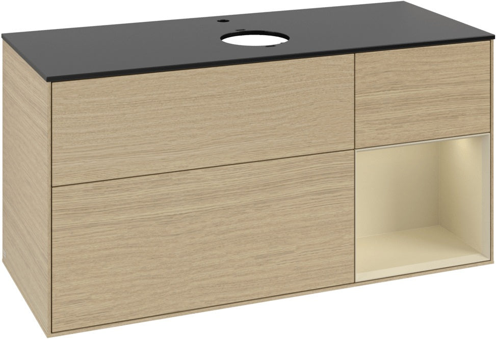 Villeroy & Boch Finion Waschbeckenunterschrank 1200 mm Glossy White Lacquer mit Beleuchtung