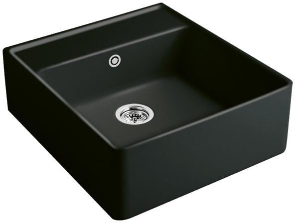 Villeroy & Boch Spülstein Einzelbecken 595x630 mm Keramik Ebony CeramicPlus
