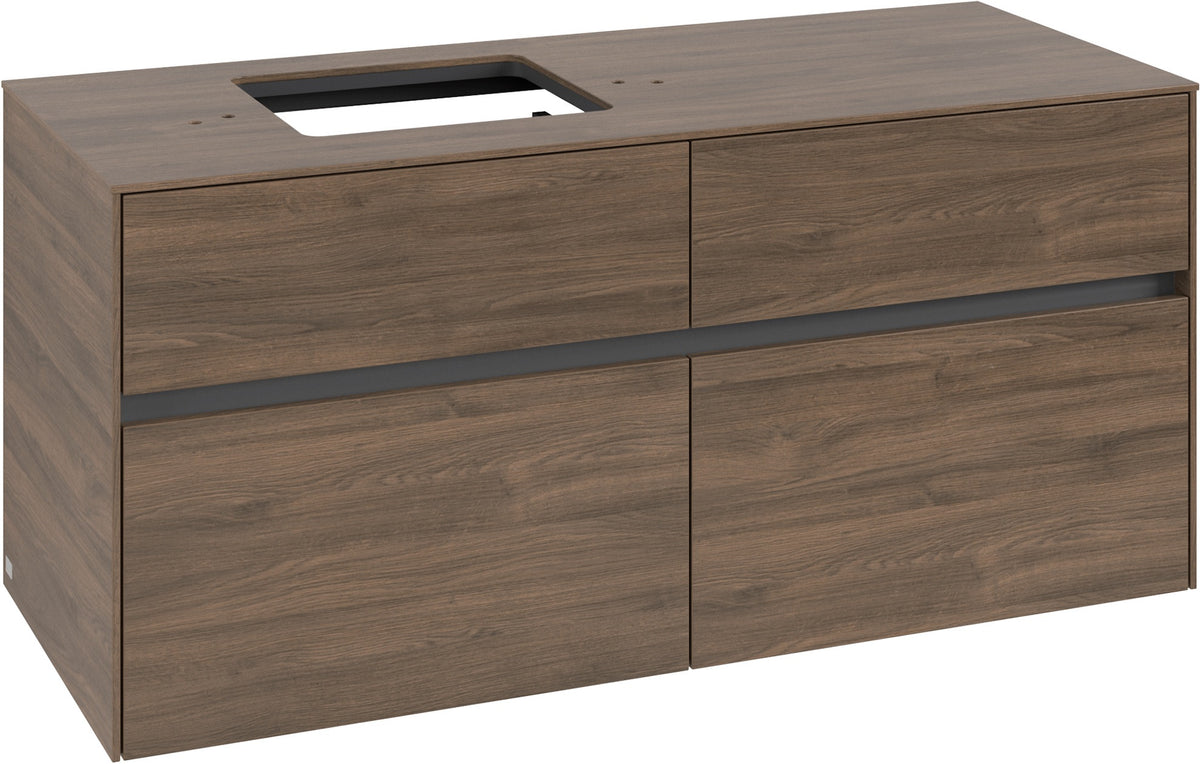 Villeroy & Boch Waschtischunterschrank Collaro C12900 1200 mm Arizona Oak mit 4 Auszügen und SoftClosing