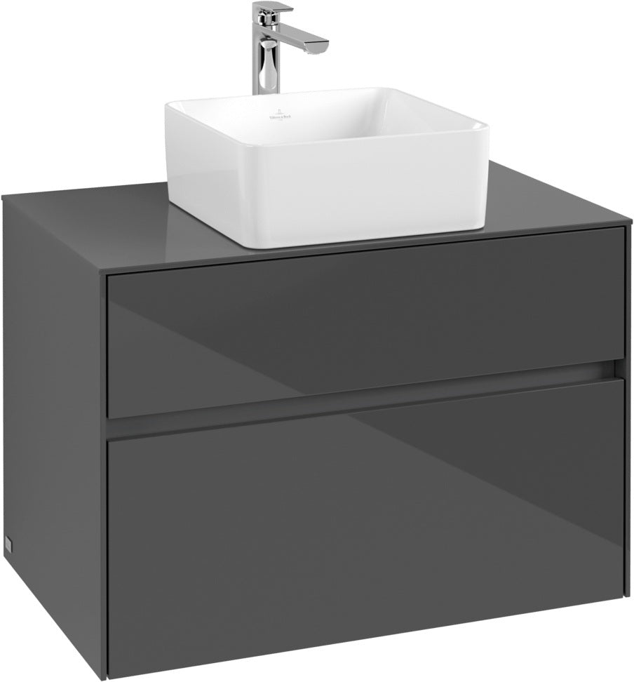 Villeroy & Boch Waschbeckenunterschrank Collaro C037 800x548x500mm Glossy Grey