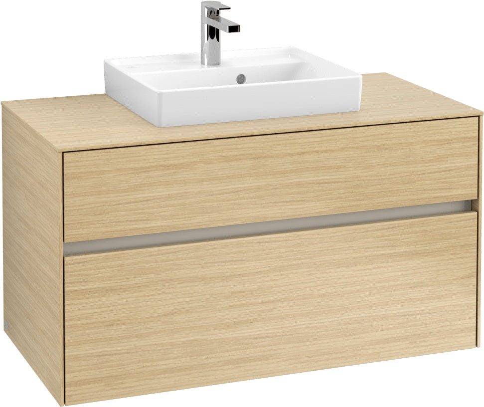 Villeroy & Boch Waschtischunterschrank Collaro Nordic Oak 1000 mm mit 2 Auszügen und SoftClosing