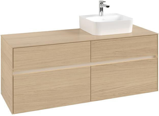 Villeroy & Boch Waschbeckenunterschrank Collaro C102B0 1400 mm Nordic Oak mit Beleuchtung