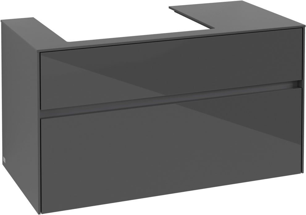 Villeroy & Boch Waschbeckenunterschrank Collaro C01700 Glossy Grey 1000 mm mit SoftClosing