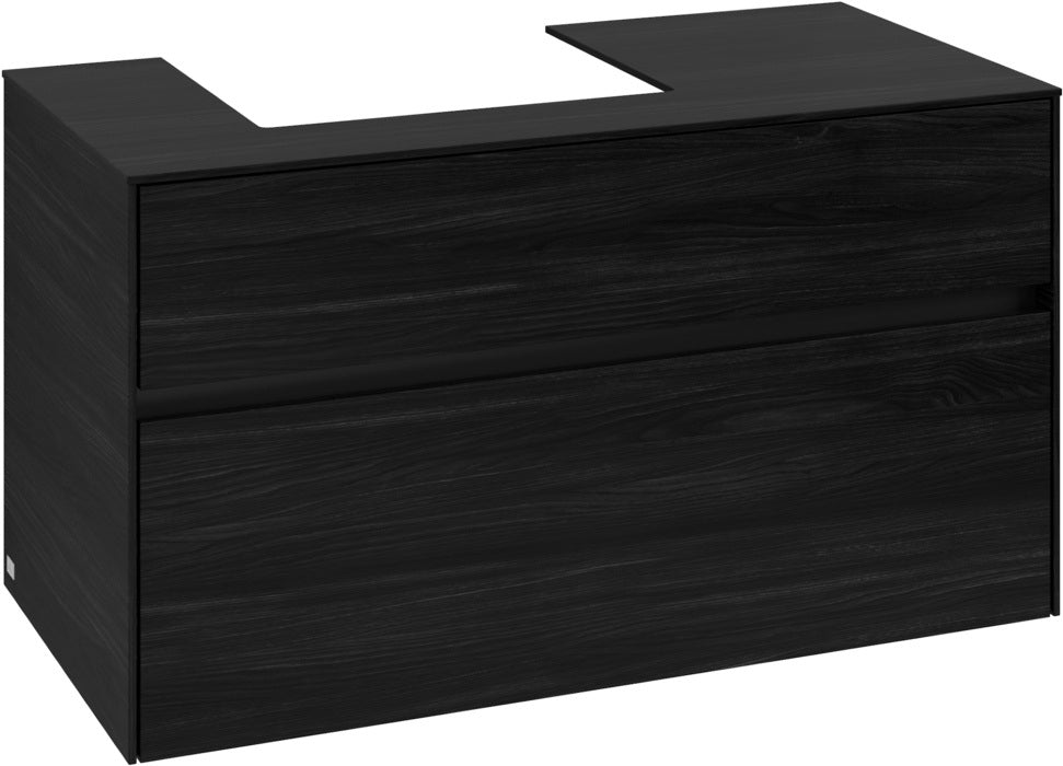 Villeroy & Boch Waschtischunterschrank Collaro C014 B0 Black Oak 1000 mm mit Beleuchtung