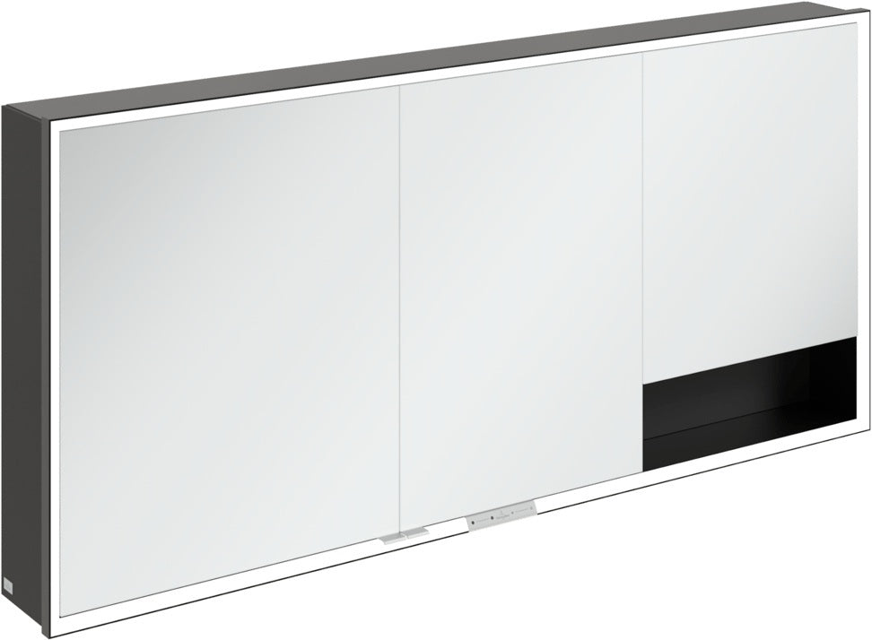 Villeroy & Boch Spiegelschrank My View+ B48110 1000 mm Graphite mit LED-Beleuchtung und SoftClosing