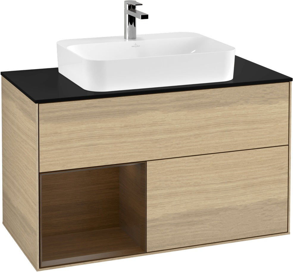 Villeroy & Boch Finion Waschtischunterschrank 1000 mm Glossy White Lacquer mit LED-Beleuchtung