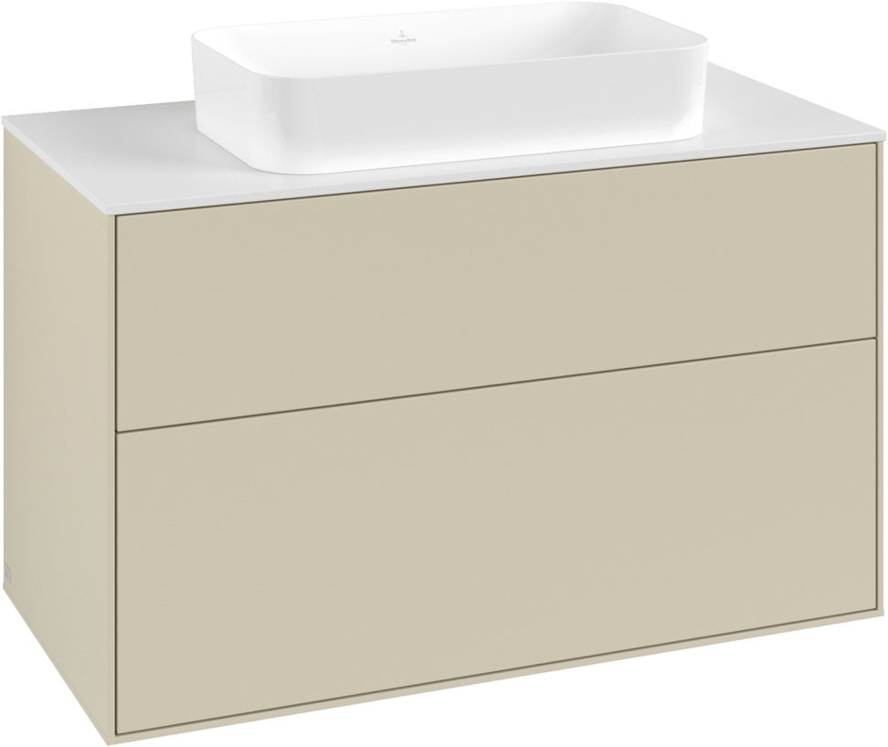 Villeroy & Boch Finion Waschtischunterschrank 1000 mm Glossy White Lack mit SoftClosing