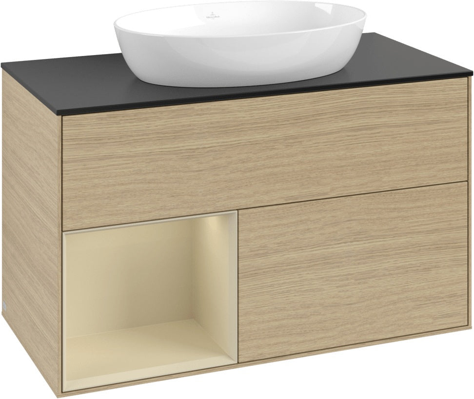 Villeroy & Boch Finion Waschbeckenunterschrank 1000 mm Glossy White Lacquer mit Beleuchtung