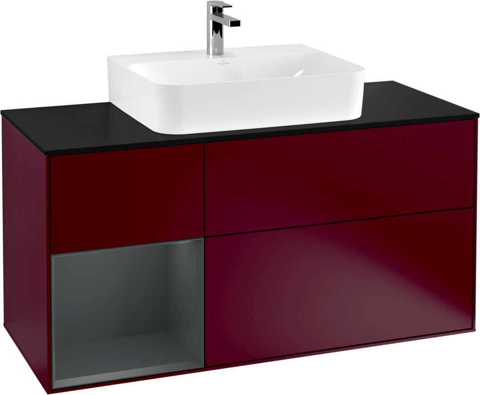 Villeroy & Boch Finion Waschbeckenunterschrank 1200 mm Glossy White mit Beleuchtung