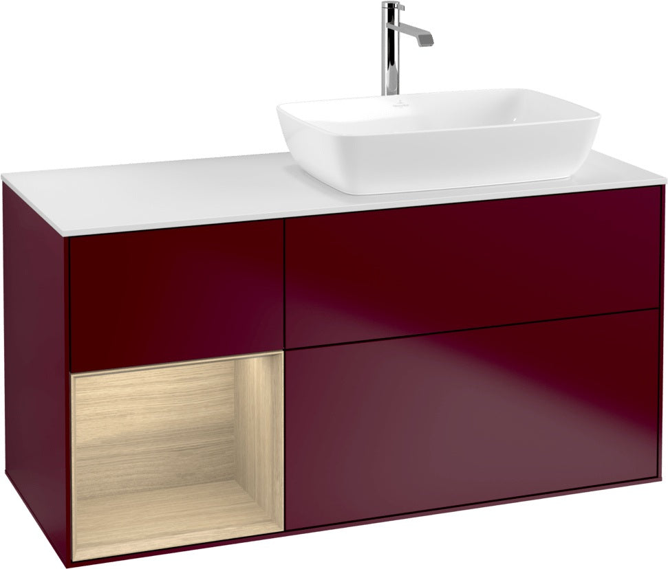Villeroy & Boch Finion Waschbeckenunterschrank 1200 mm Glossy White Lacquer mit Beleuchtung