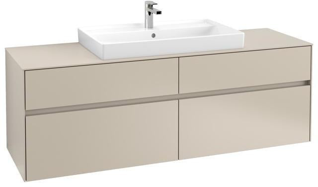 Villeroy & Boch Collaro Waschtischunterschrank 1600 mm mit LED-Beleuchtung und 4 Auszügen