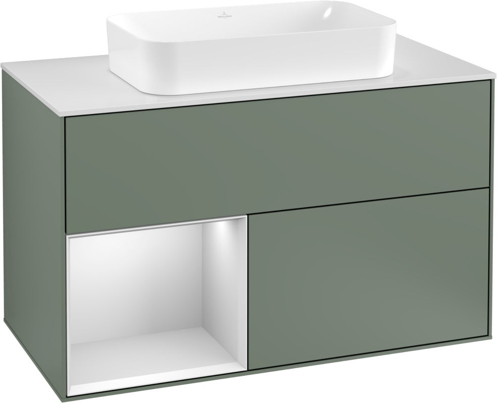 Villeroy & Boch Waschtischunterschrank Finion G241GF Glossy White Lacquer 1000 mm mit Beleuchtung