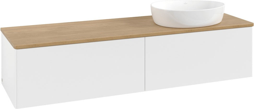 Villeroy & Boch Antao Waschtischunterschrank 1600 mm, 2 Auszüge, White Matt Lacquer, mit Beleuchtung