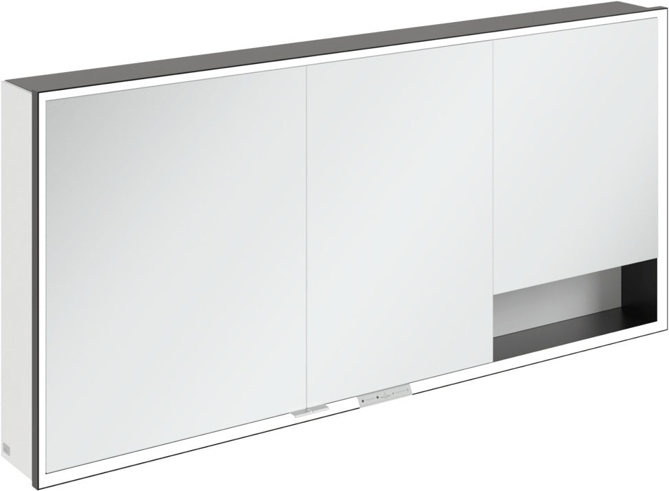 Villeroy & Boch Spiegelschrank My View+ B48110 1000 mm Graphite mit LED-Beleuchtung und SoftClosing