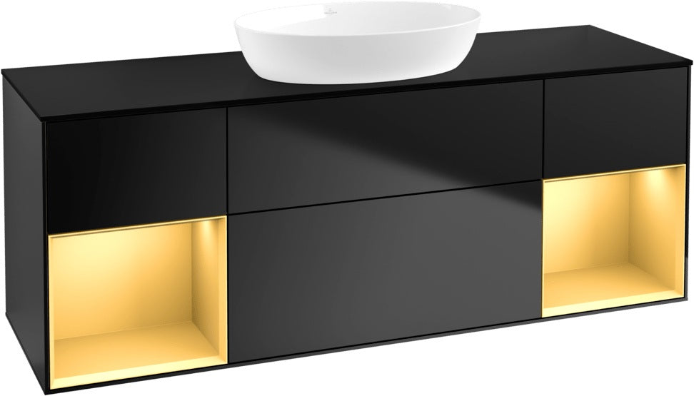 Villeroy & Boch Finion Waschtischunterschrank 1600 mm Glossy White Lacquer mit Beleuchtung