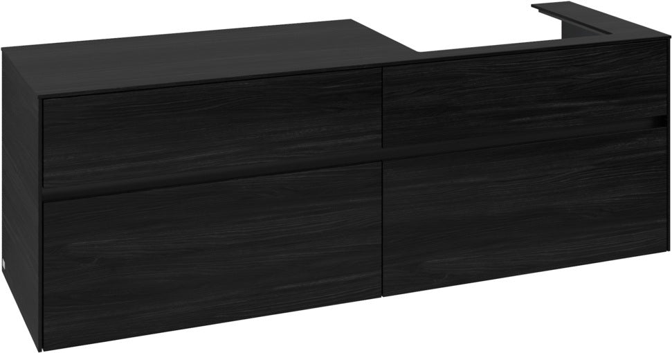 Villeroy & Boch Waschtischunterschrank Collaro C023 1600 mm Black Oak mit 4 Auszügen