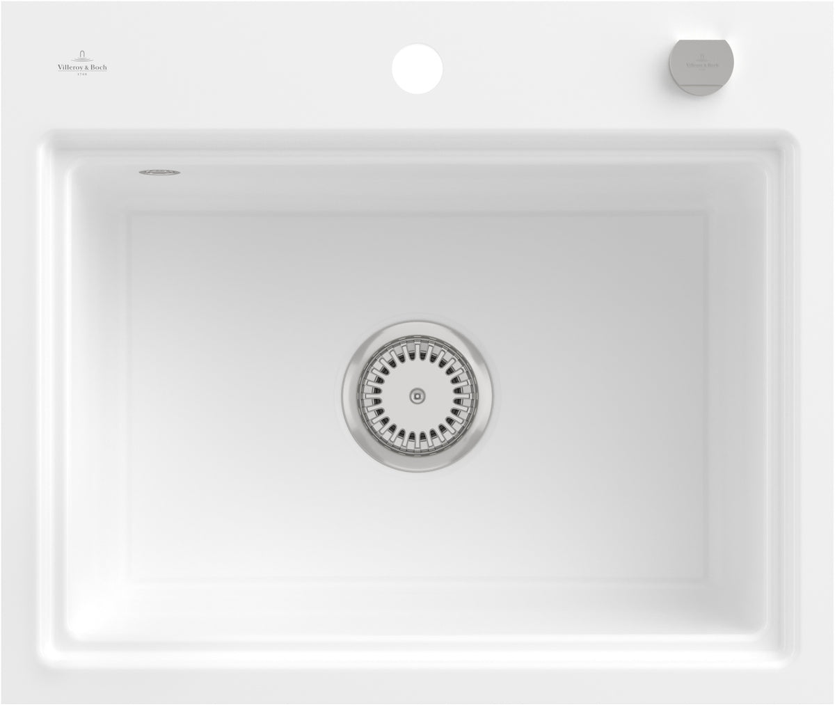 Villeroy & Boch Subway Style 60 S Flat Einbauspüle Ivory CeramicPlus 600x510mm