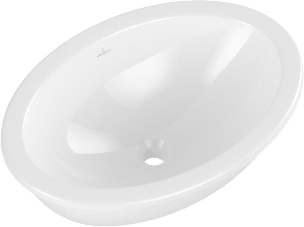 Villeroy & Boch Unterbauwaschbecken Loop & Friends 4A5500 Oval Weiß Alpin TitanCeram