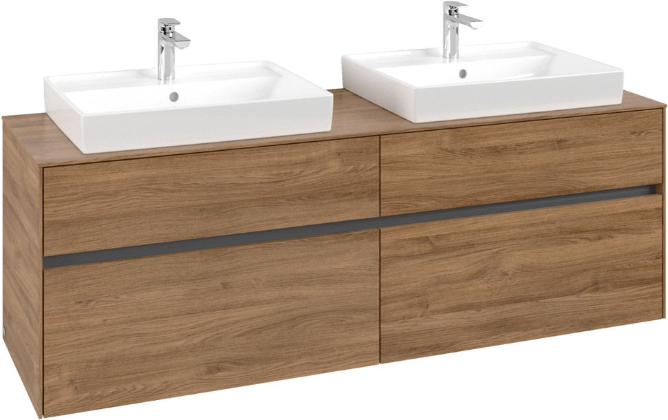 Villeroy & Boch Waschtischunterschrank Collaro C024 Kansas Oak 1600 mm mit 4 Auszügen und SoftClosing
