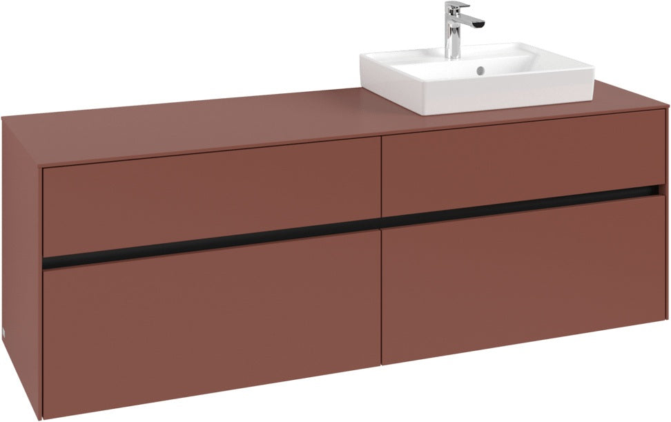 Villeroy & Boch Collaro Waschbeckenunterschrank 1600 mm White Oak mit LED-Beleuchtung