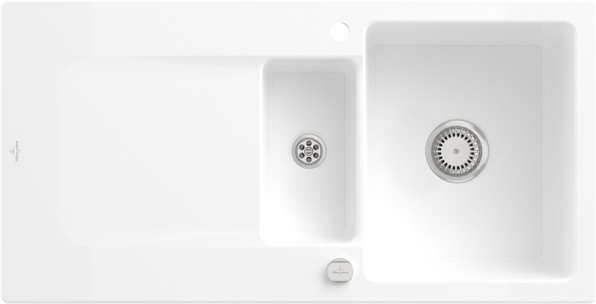 Villeroy & Boch Einbauspüle Siluet 60 R 333701R1 Weiß Alpin CeramicPlus Rechteckig 1000 mm