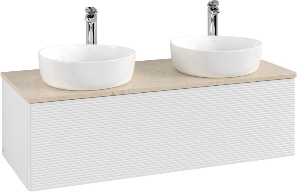 Villeroy & Boch Antao Waschtischunterschrank K35153 1200 mm Glossy White mit SoftClosing