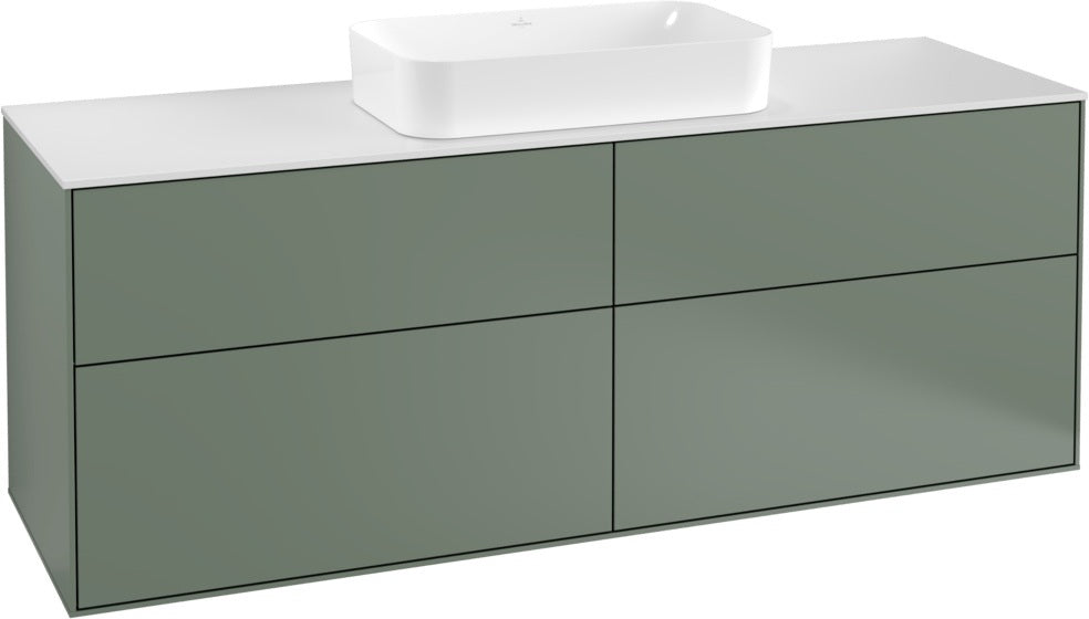 Villeroy & Boch Finion Waschtischunterschrank 160 cm Glossy White Lacquer – 4 Auszüge, SoftClosing