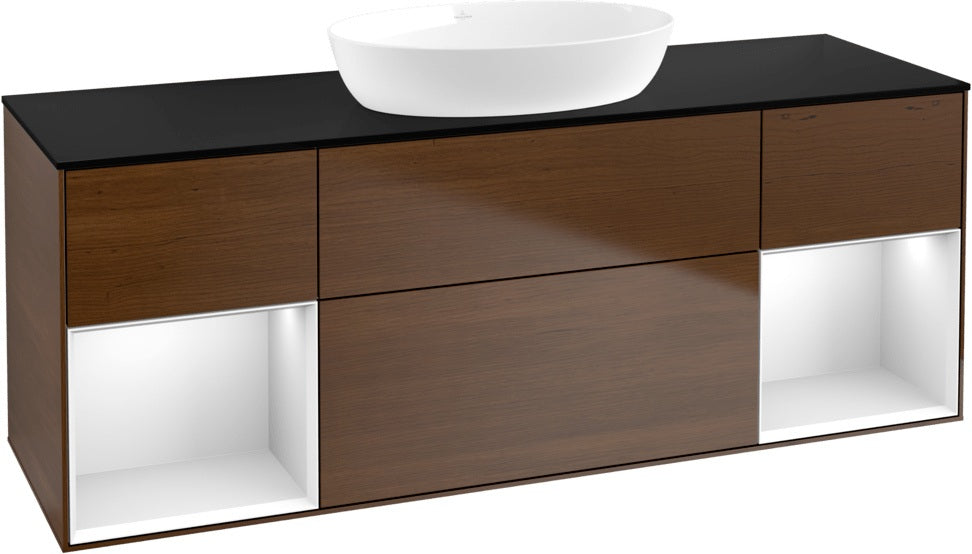 Villeroy & Boch Finion Waschtischunterschrank 1600 mm Glossy White Lacquer mit Beleuchtung