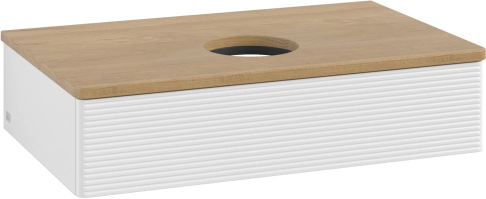 Villeroy & Boch Waschtischunterschrank Antao L08111 800 mm Glossy White mit LED-Auszugsbeleuchtung