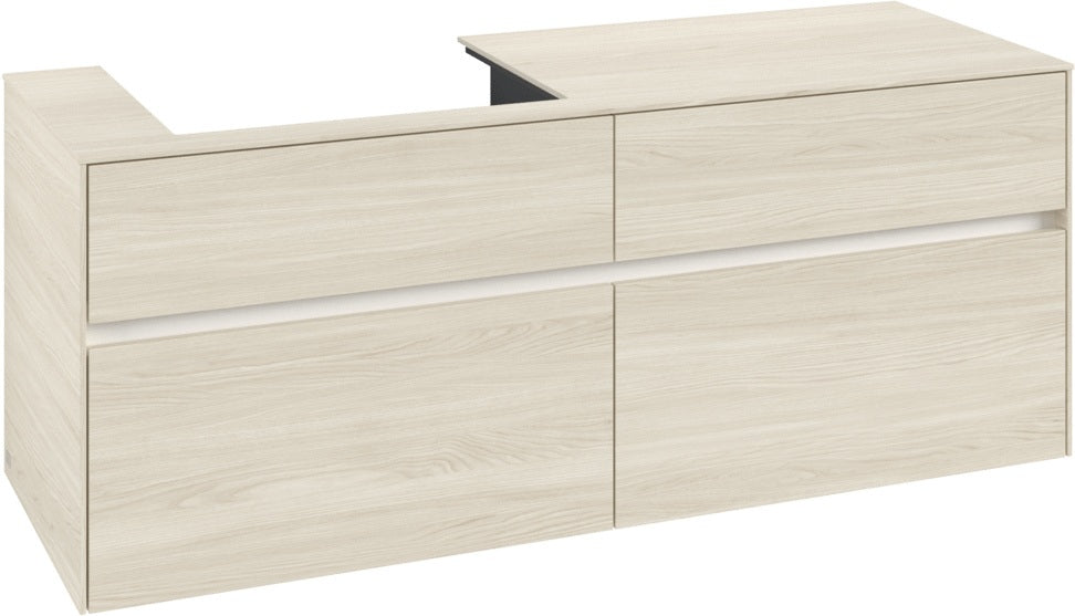 Villeroy & Boch Waschtischunterschrank Collaro C085 White Oak 1400 mm mit 4 Auszügen