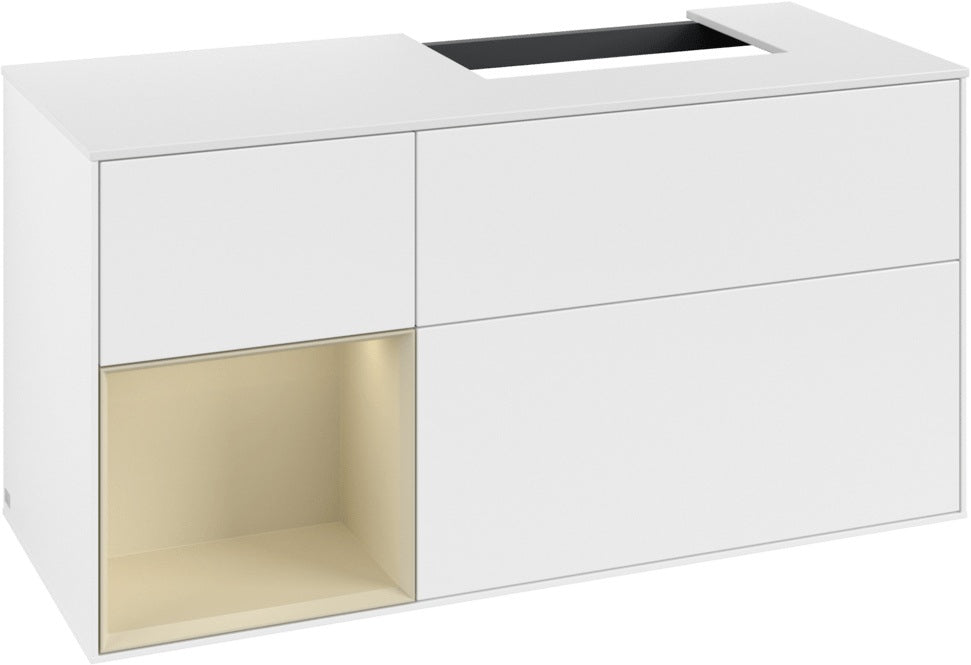 Villeroy & Boch Finion Waschbeckenunterschrank 1200 mm Glossy White Lacquer mit Beleuchtung