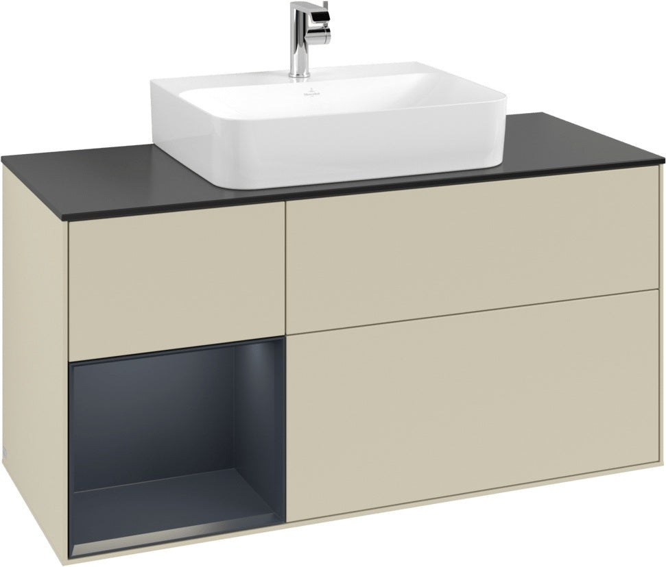 Villeroy & Boch Finion Waschbeckenunterschrank 1200 mm Glossy White mit Beleuchtung