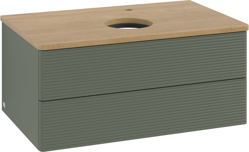 Villeroy & Boch Waschbeckenunterschrank Antao 800x360x500 mm Anthracite Matt Lacquer mit Auszugsbeleuchtung